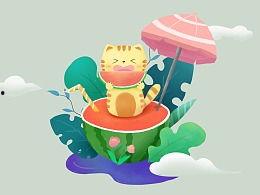 吃瓜小插画,趣味横生的日常瞬间 第1张 吃瓜小插画,趣味横生的日常瞬间 第1张